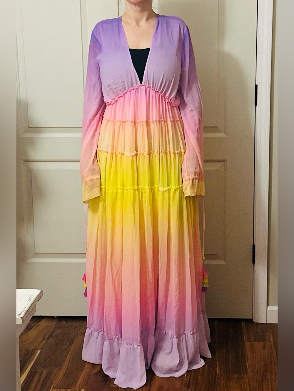 L'ATISTE Pink and Purple Lightweight Blouse